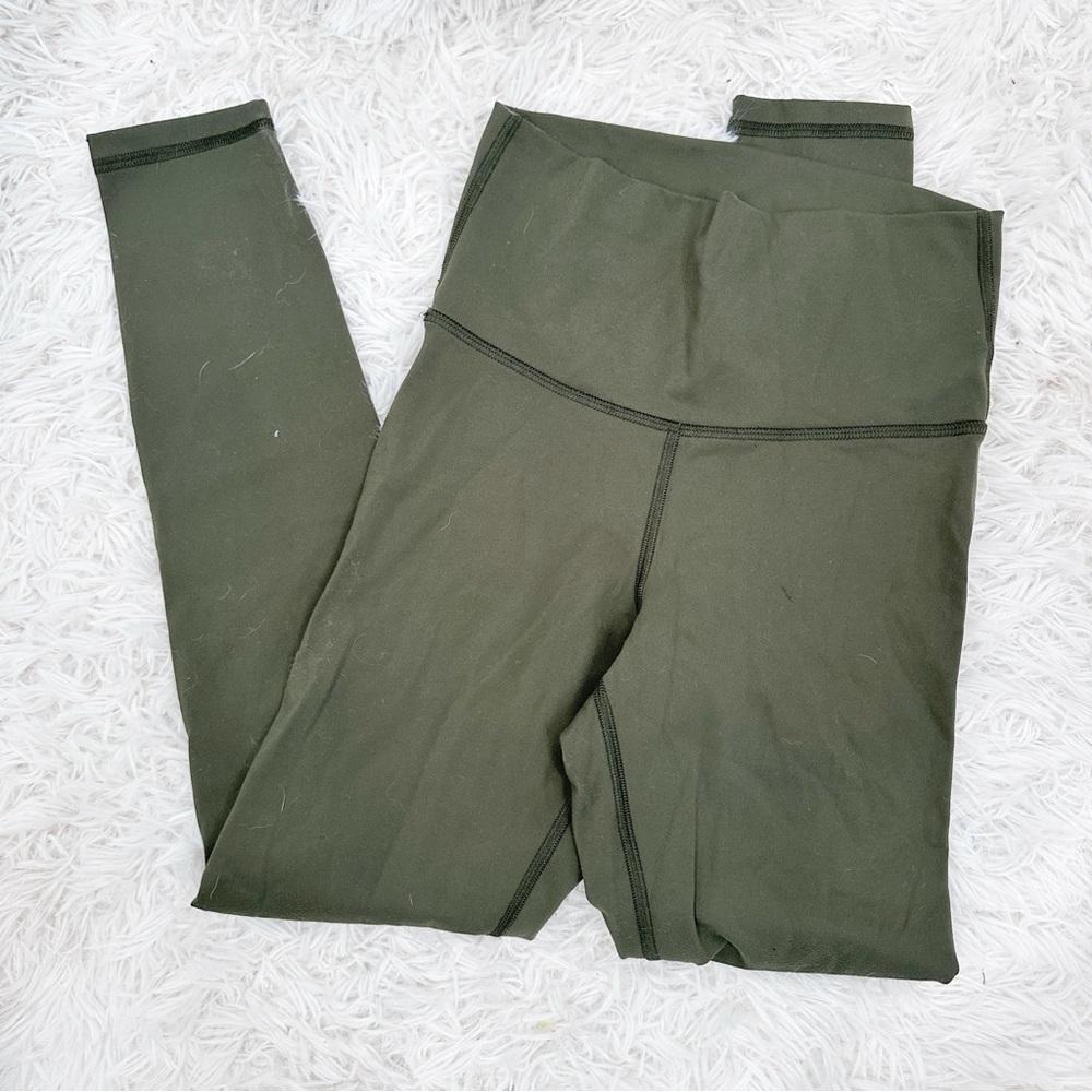 Fleo Olive Green High Rise 7/8 Leggings Size Small